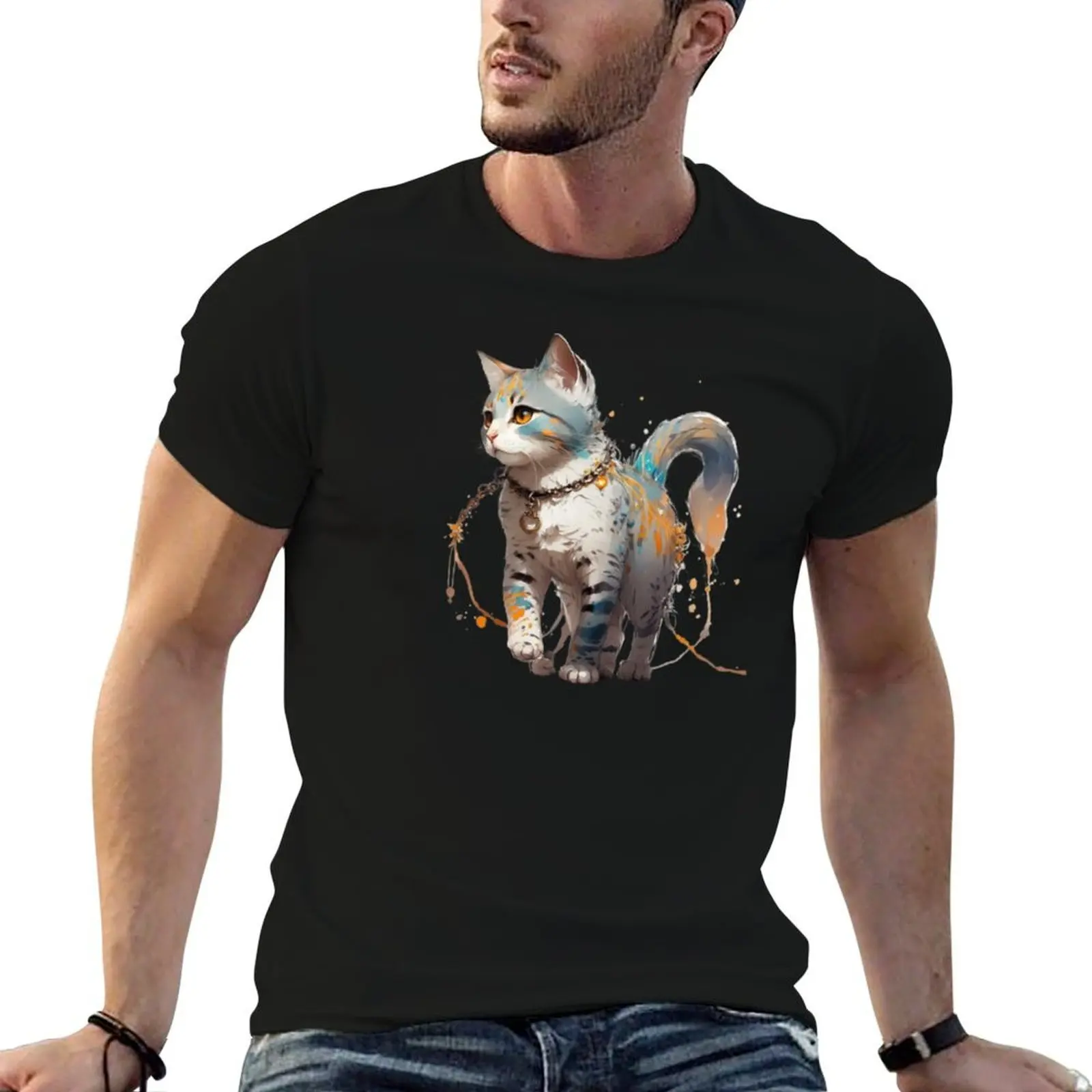 

Cat Cute T-Shirt man t shirt graphic funny t shirts man t shirt man casual T-shirt