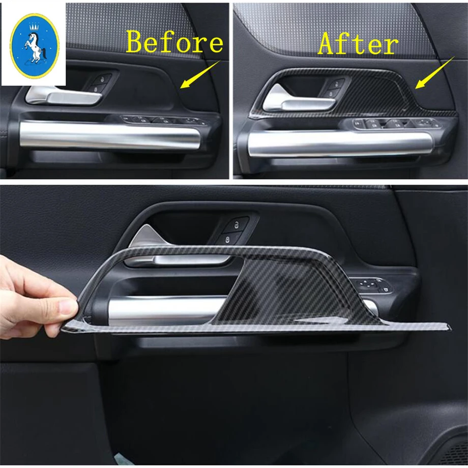 Car Interior Accessories Inner Door Pull Doorknob Handle Bowl Panel Cover Trim Fit For Mercedes-Benz B W247 Class 2019 - 2022