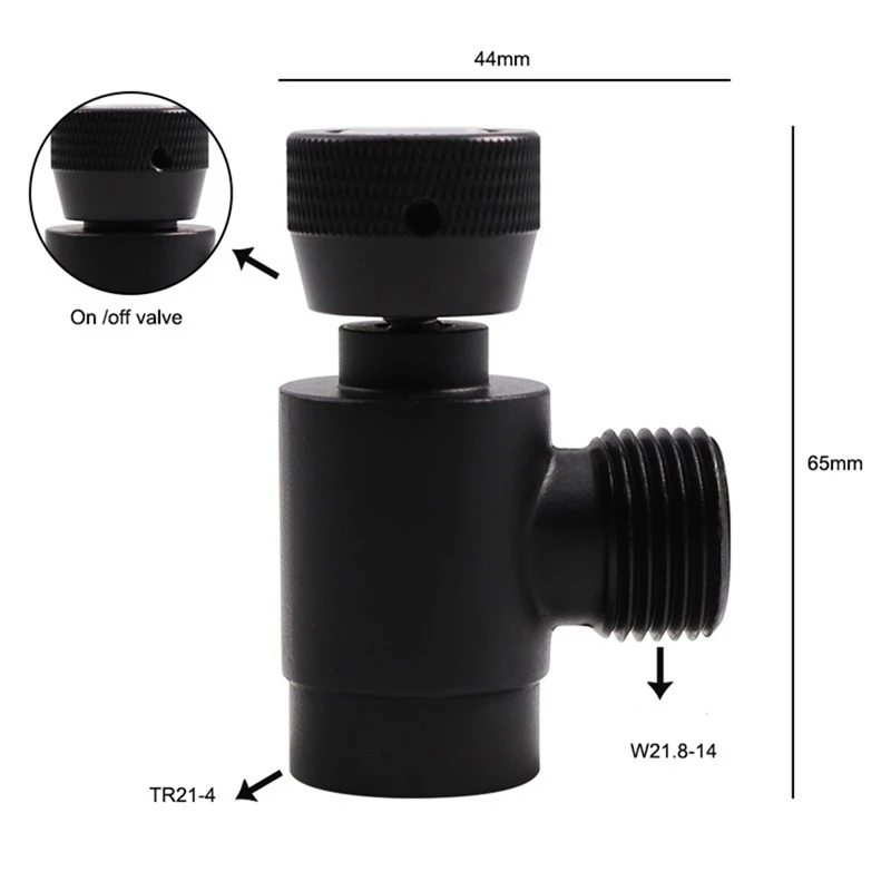 CO2 Cylinder Adapter Self-Made Beer Barrel Regulator TR21.4 To W21.8, CO2 Tank Accessories For Soda Manufacturer Machine