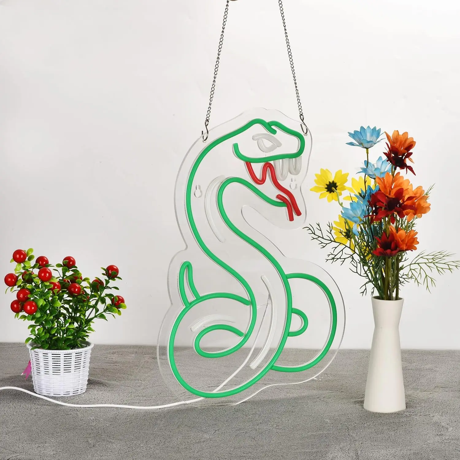 Snake Python LED Neon Sign for Wall Decor USB Power Dimmable Switch LED Neon Bedroom Beer Bar Hotel Party Club Office Light
