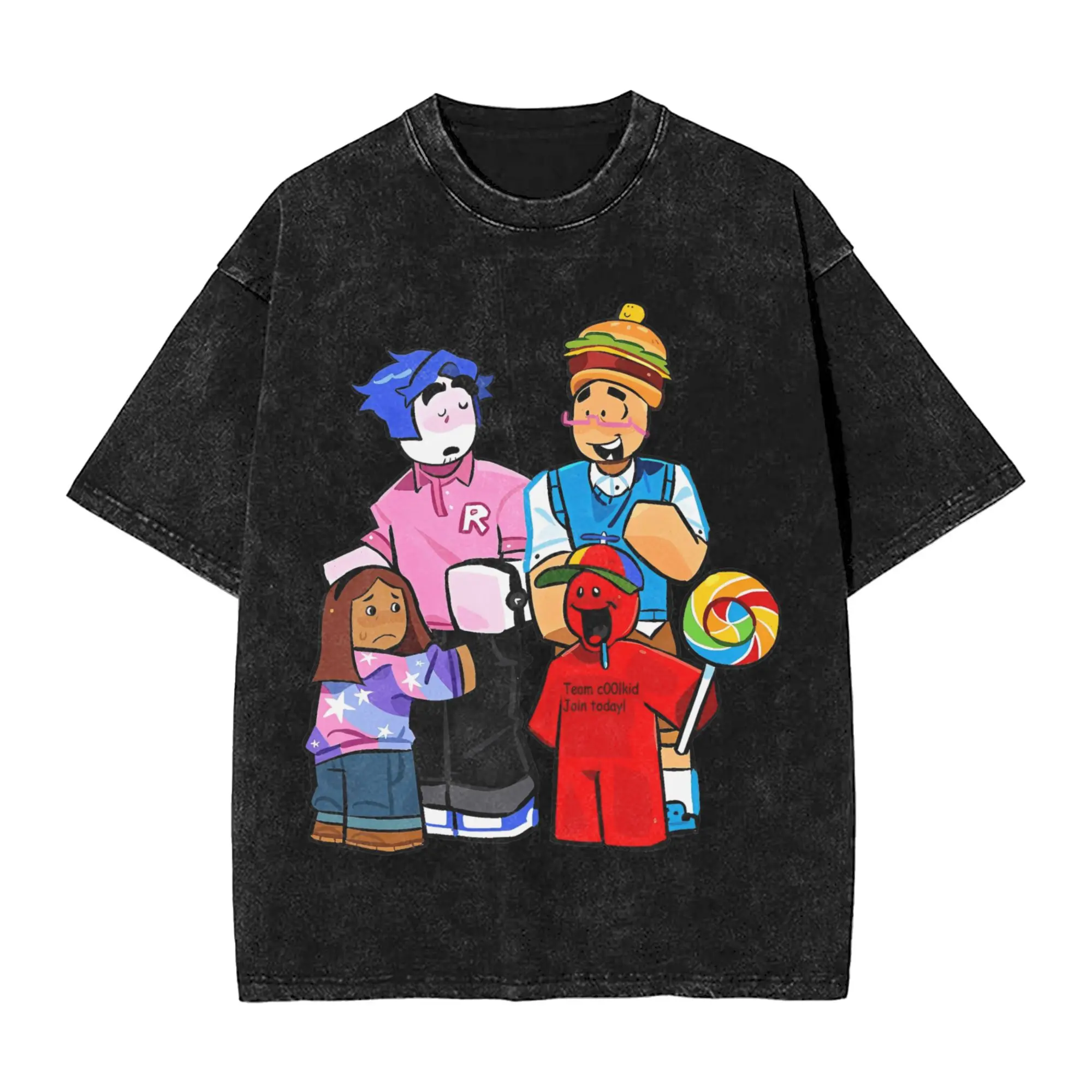 تي شيرت Forsaken Team للرجال من القطن الخالص تي شيرت أنيق برقبة دائرية تي شيرت بأكمام قصيرة ملابس مقاس كبير