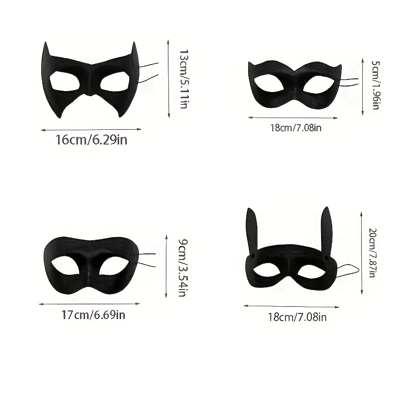 Masquerade Party Bat Bunny Mask PVC Boundless Mask Carnival Masquerade Ball Party Mask Beauty Mask Fit Prom Party