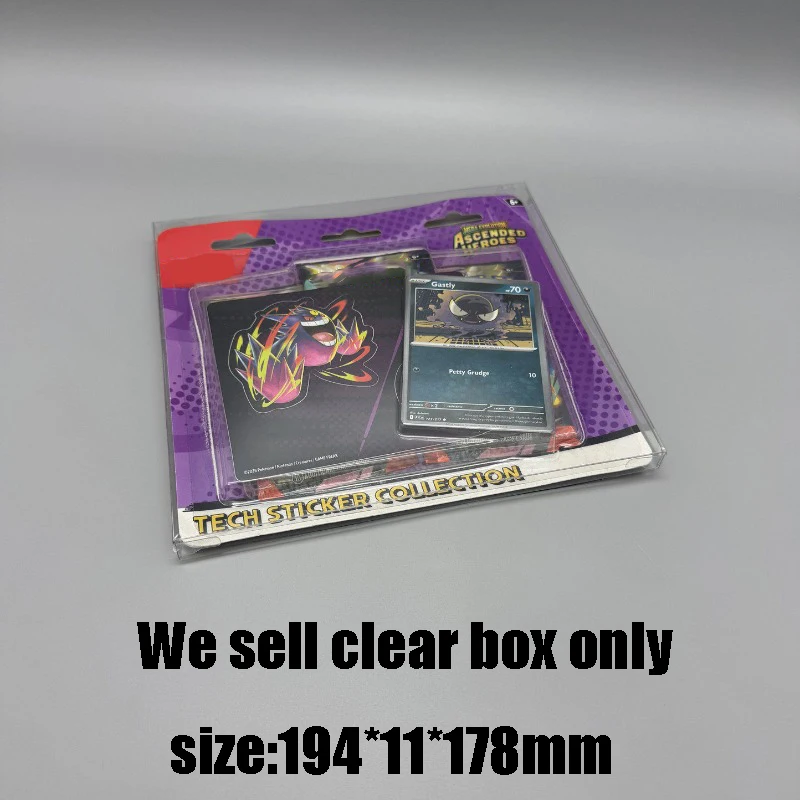 Étui de protection transparent pour TCG, compatible avec la version américaine Mega Evolution 2.5, Charizard, Gengar, blister pack, anti-poussière