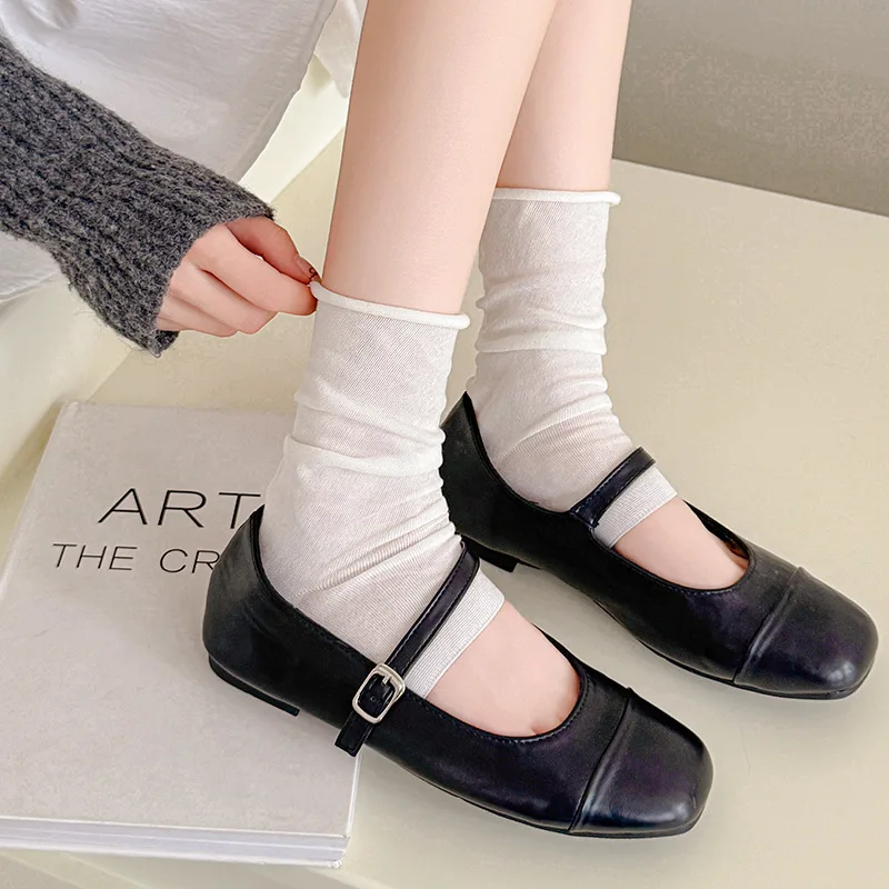 Slim and Comfortable Foot Socks for Women, New Style Leg Cover, Fashionable and Versatile Rolled-edge Socks, Foot Covers