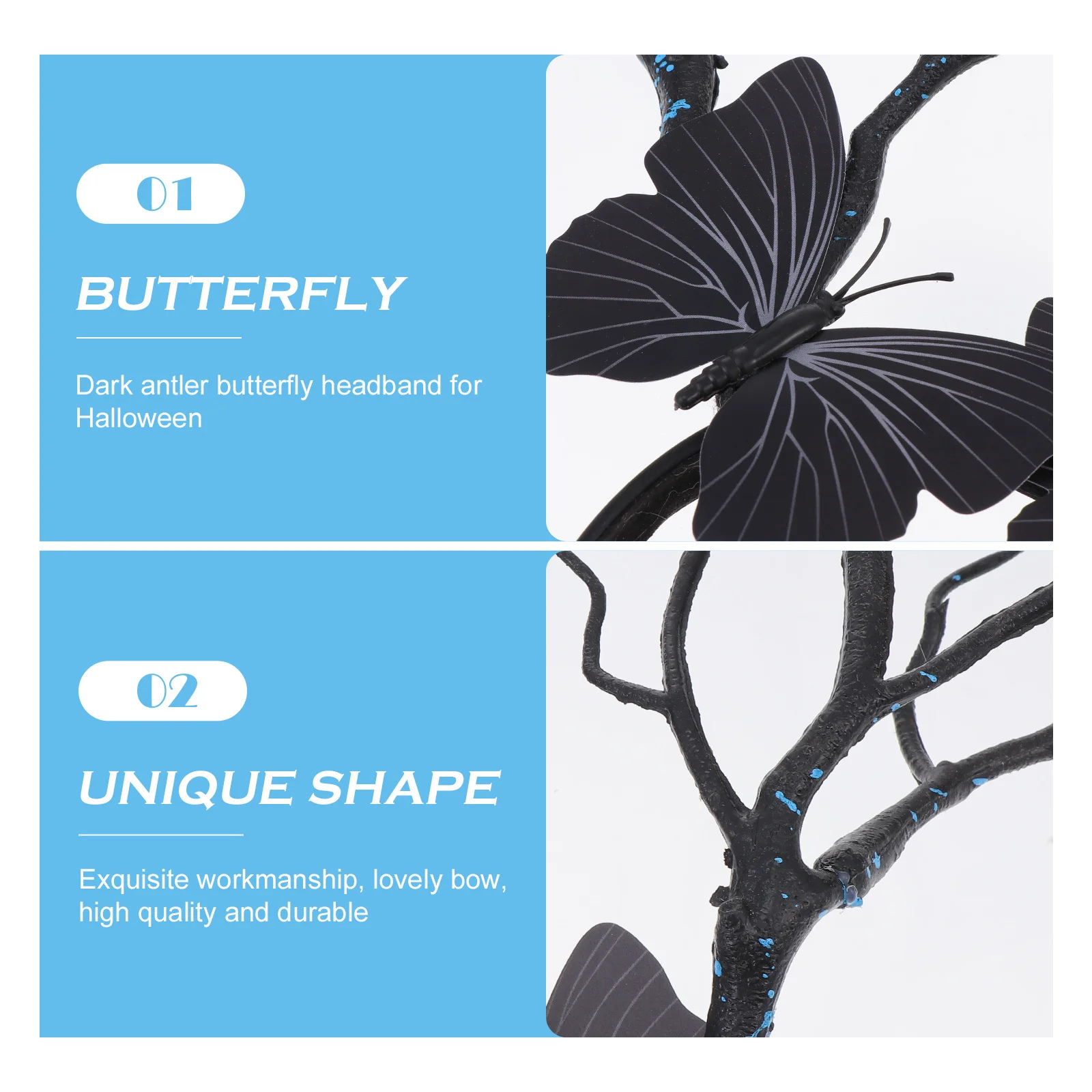 

1Pcs Fantastic Deer Horn Hairband Halloween Headdress Exquisite Details Festival Hair Accessory Halloween Headpiece