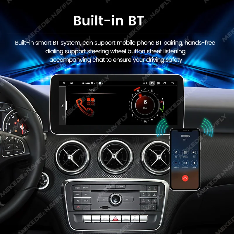 NaviFly Android 13 CarPlay dla Mercedes Benz A W176 GLA X156 CLA C117 2013-2018 Samochodowy multimedialny odtwarzacz wideo Ekran HD Navition