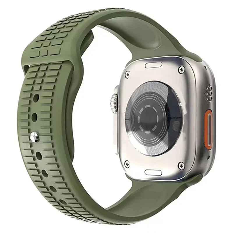 Cinturino sportivo in silicone per Apple Watch Ultra 2 Bracciale da 49 mm per Apple Watch Series 9 8 7 SE 6 45mm 44mm 42mm Accessorio