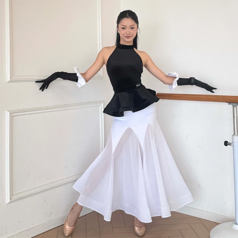 New Ballroom Dance Performance Dress Women Samba Latin Dance Costume Waltz Modern Dancing Dresses Adults Stage Clothes SL13804
