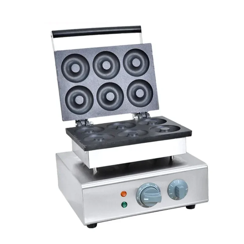 Donut machine Commercial 6 grid electric cake machine Non-stick round cake machine Scones snack equipment Donut machinery
