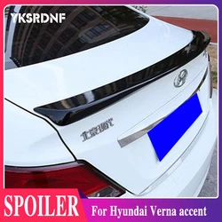 For Hyundai Verna accent Spoiler ABS Material Car Rear Wing Primer Color Rear Spoiler For Hyundai Verna Spoiler 2010-2015