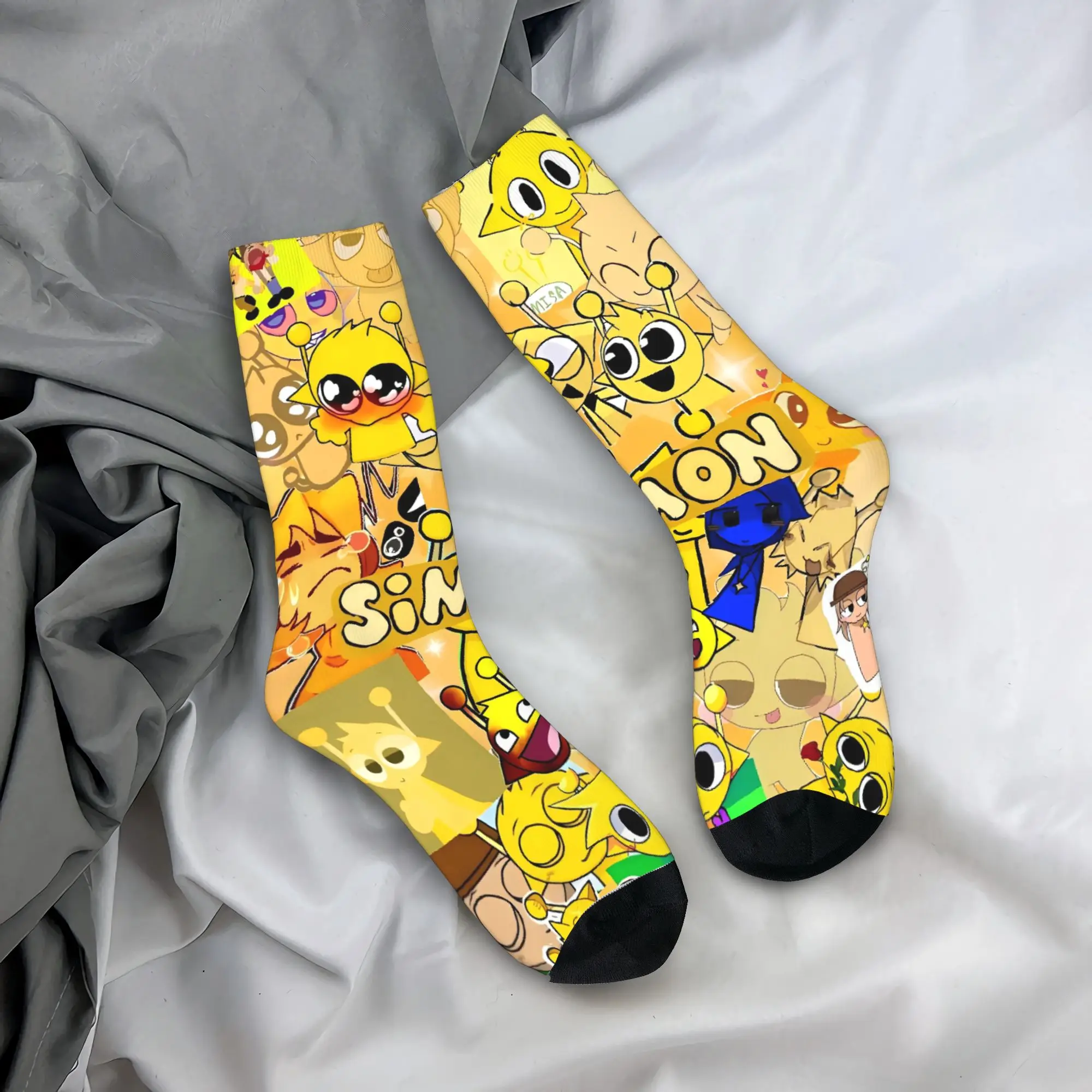 

Мужские носки унисекс, игровая тема, цветные чулки с принтом S-Sprunki, осенние современные мягкие носки, спортивные антибактериальные носки