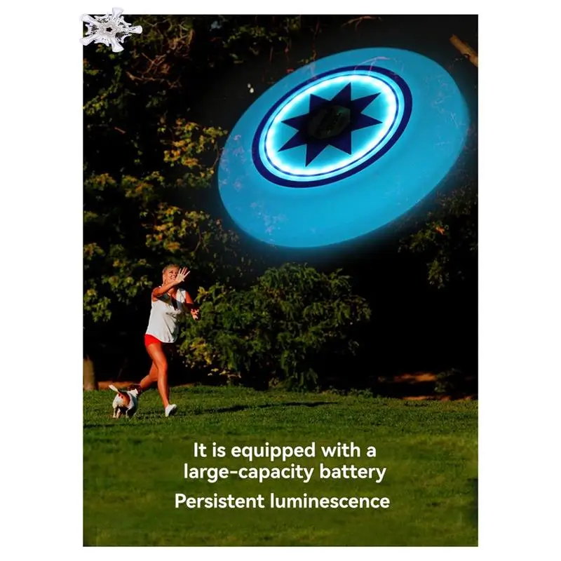 

Flying Disc Flying Disc Luminescence Outdoor Playing 175G 8 Dazzling Color Modes