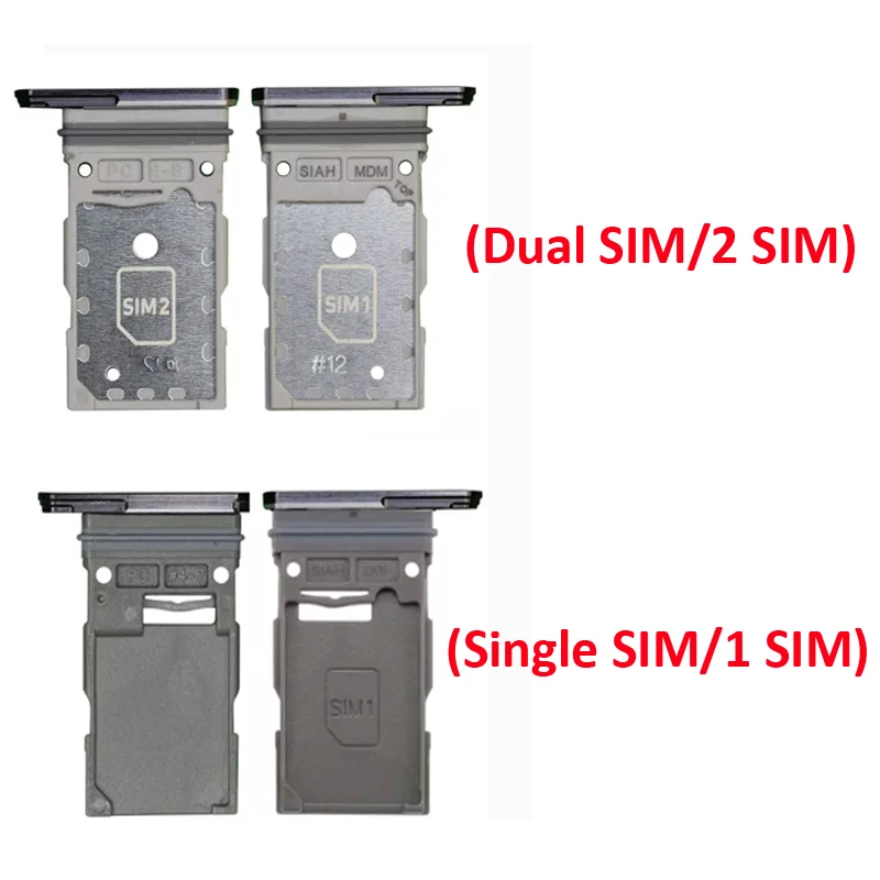For Samsung Galaxy S23 Ultra S918 S918B Phone New Housing Chip SIM Card Tray Slot Holder Pocket Parts Single Dual SIM Black image 2