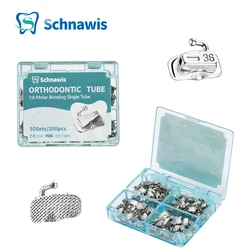 200Pcs Orthodontic Dental Buccal Tube MBT Denistry Slot 1st 2nd Molar Bondable Non-Convertible Mesh Base Roth 0.022 Ortodoncia
