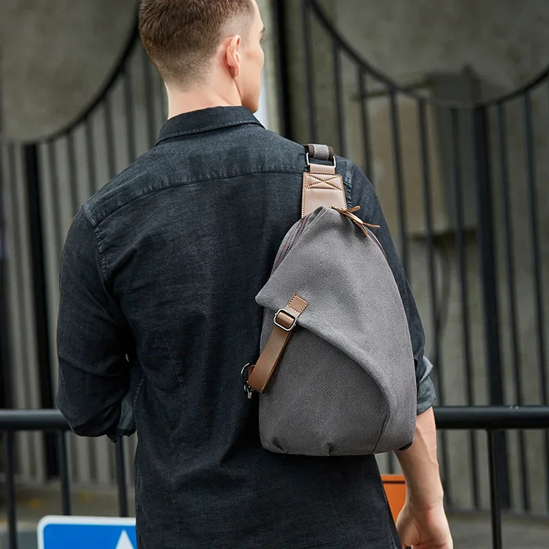 Brand Men Shoulder Chest Bag Canvas Fashion Man Sling Crossbody Bags for Male 2023 Vintage Handbag Travel Sports Student 크로스백