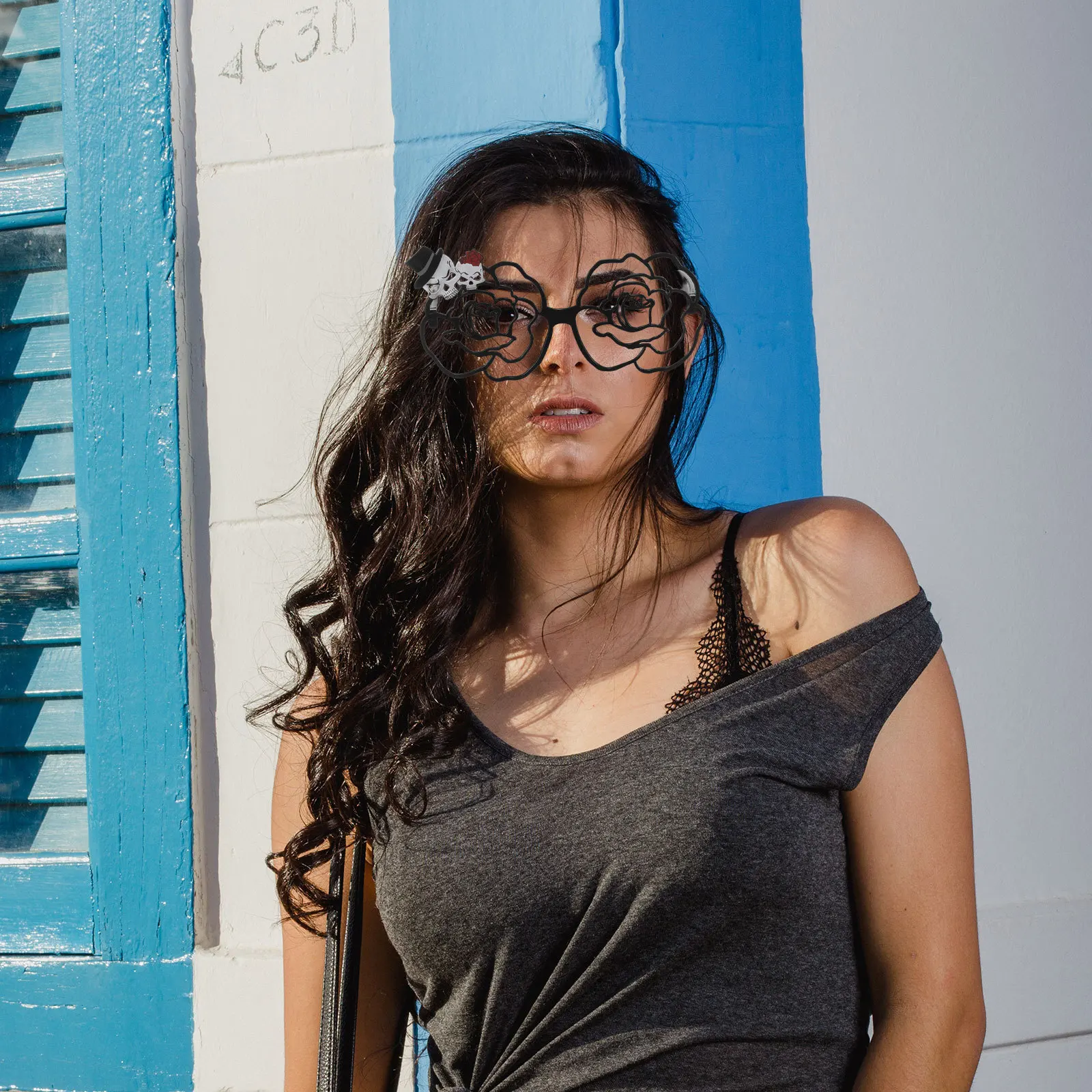 

Funny Eyeglasses Skull Sunglasses Novelty Party Glasses For Adults Cool Photo Booth Props Halloween Costume Accessories