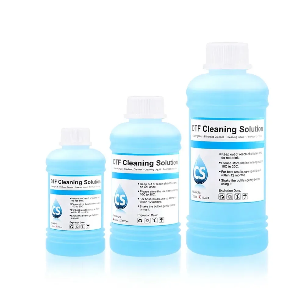 250/500/1000ml Strong Cleaning DTF Solution for Epson DX4 DX5 DX7 XP600 L1800 L805 L800 1390 I3200 DTF ink Cleaning Liquid