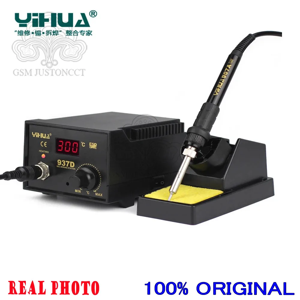 YIHUA-Adjustable Temperature Soldering  Station, Digital Display, Repair Tools Kit Set, 937D