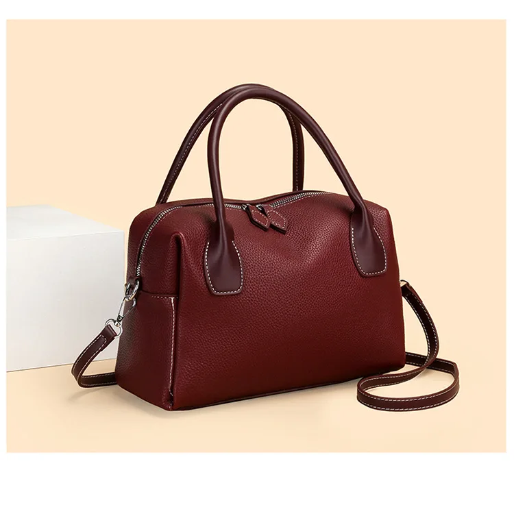 

2025 New Urban Tote Bag Women Litchi Pattern Large Capacity Handheld Shoulder Commuter Crossbody Purse