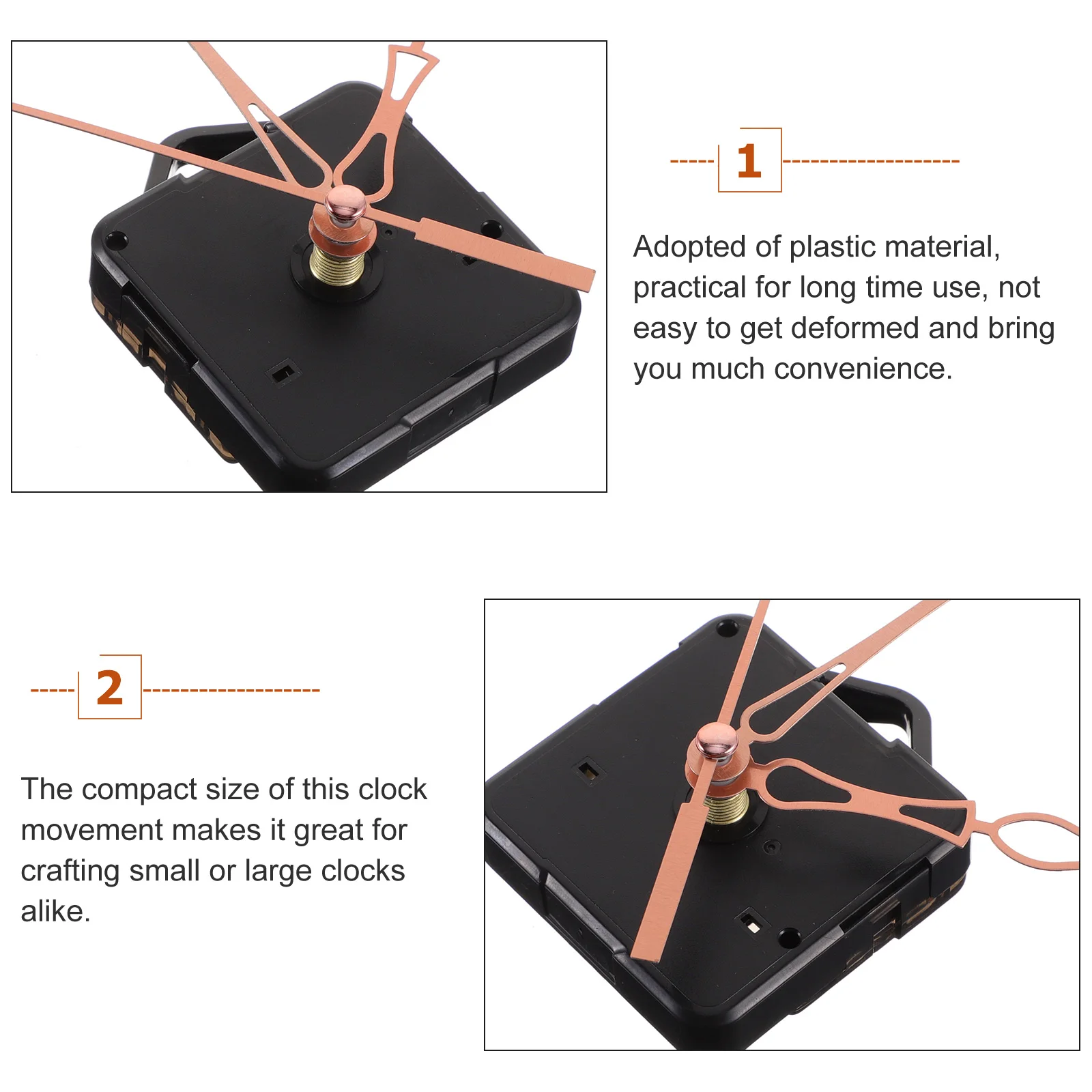 

1Set Clock Movement Replacement Silent Quartz Mechanism Lightweight Easy Assembly for Wall Clock DIY Kit Accessories Supplies