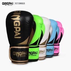6 8 10 12OZ boks HIGH Quality Adults Women/Men Boxing Gloves Leather MMA Muay Thai Boxe De Luva Mitts Sanda Equipments