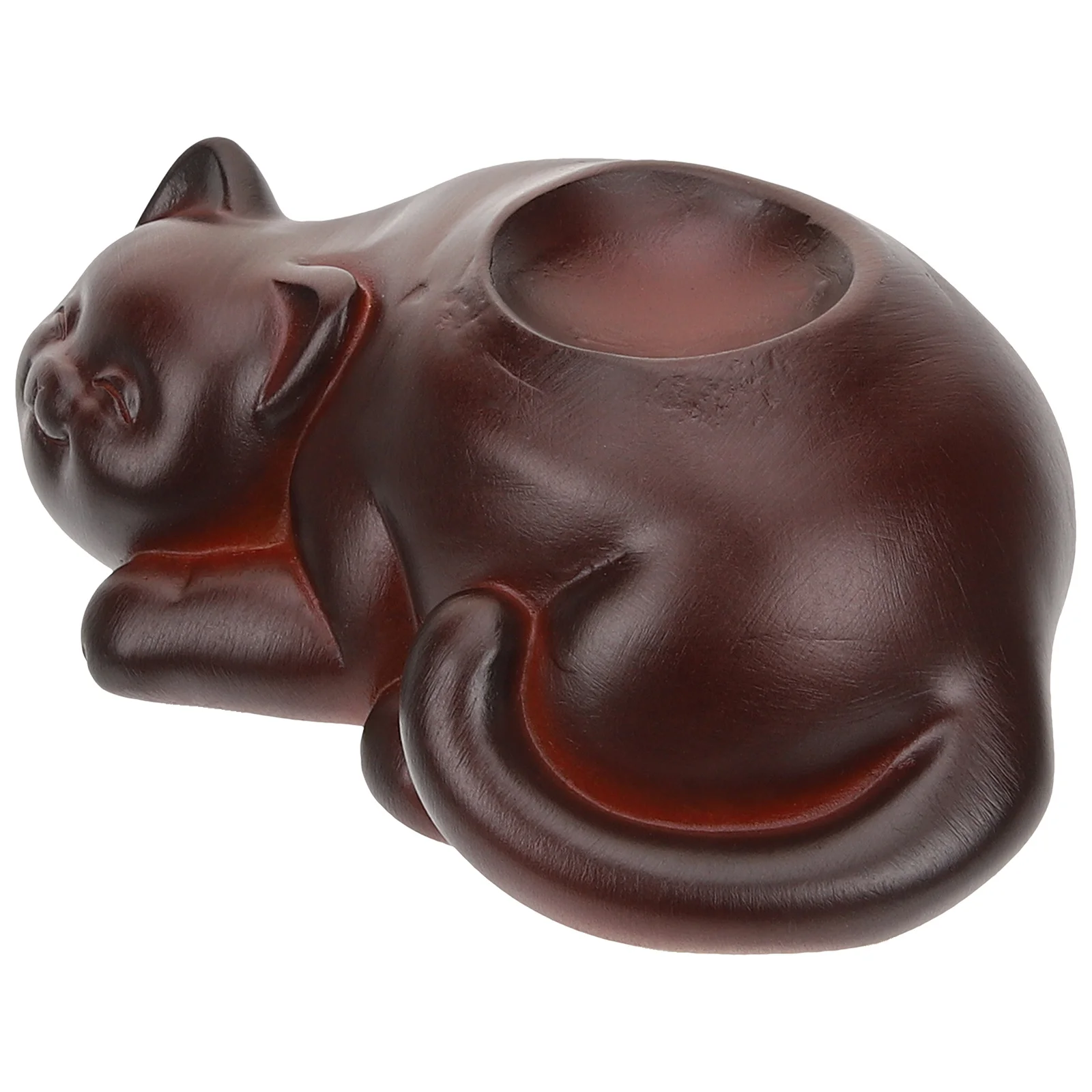 

Resin Cat Crystal Ball Holder Decorative Crystal Sphere Stand Elegant Display Base for Home Office Cat Figurine