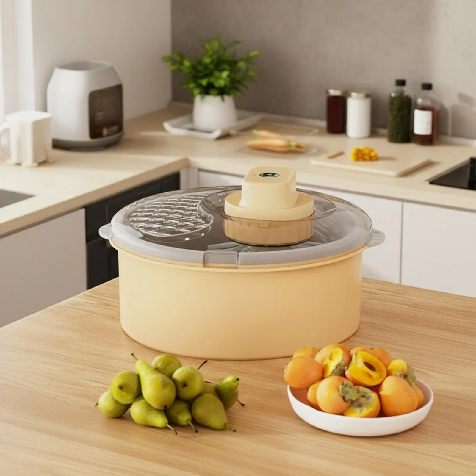 Vegetable Washer with Basket Electric Fruit Washer Vegetable Drying Basket Countertop Appliance Easy to Use for Home Cooks