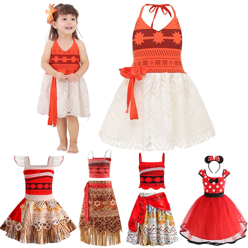 Moana Dress for Girls 1-12 Yrs Birthday Moana Princess Dress For Kids Halloween Carnival Easter Party Cosplay Girls Costume