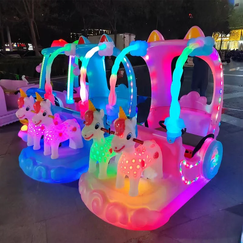 

Hot Sale Electric Bumper Cars Timed Remote Control Luminous Horse Rides Children's Playground Amusement 1-Year Warranty English