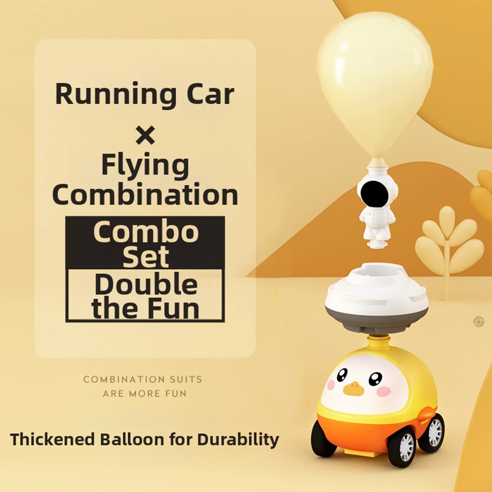 Balloon Powered Car Launcher Set Unique Flying Pig Launching Mode STEM Education Toy For Toddlers Birthday Present For Boy Girl