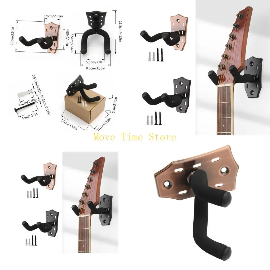 92ME Metal Guitar Holder Guitar Wall Hanger Practical Guitar Wall Mount Guitar Parts