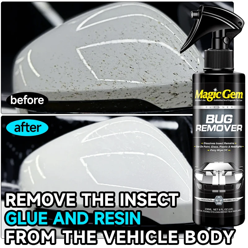 Magic Gem Bugspray Remover Resin Bird Droppings Cleaning For Car Paint Glass Headlights BUG REMOVER G04