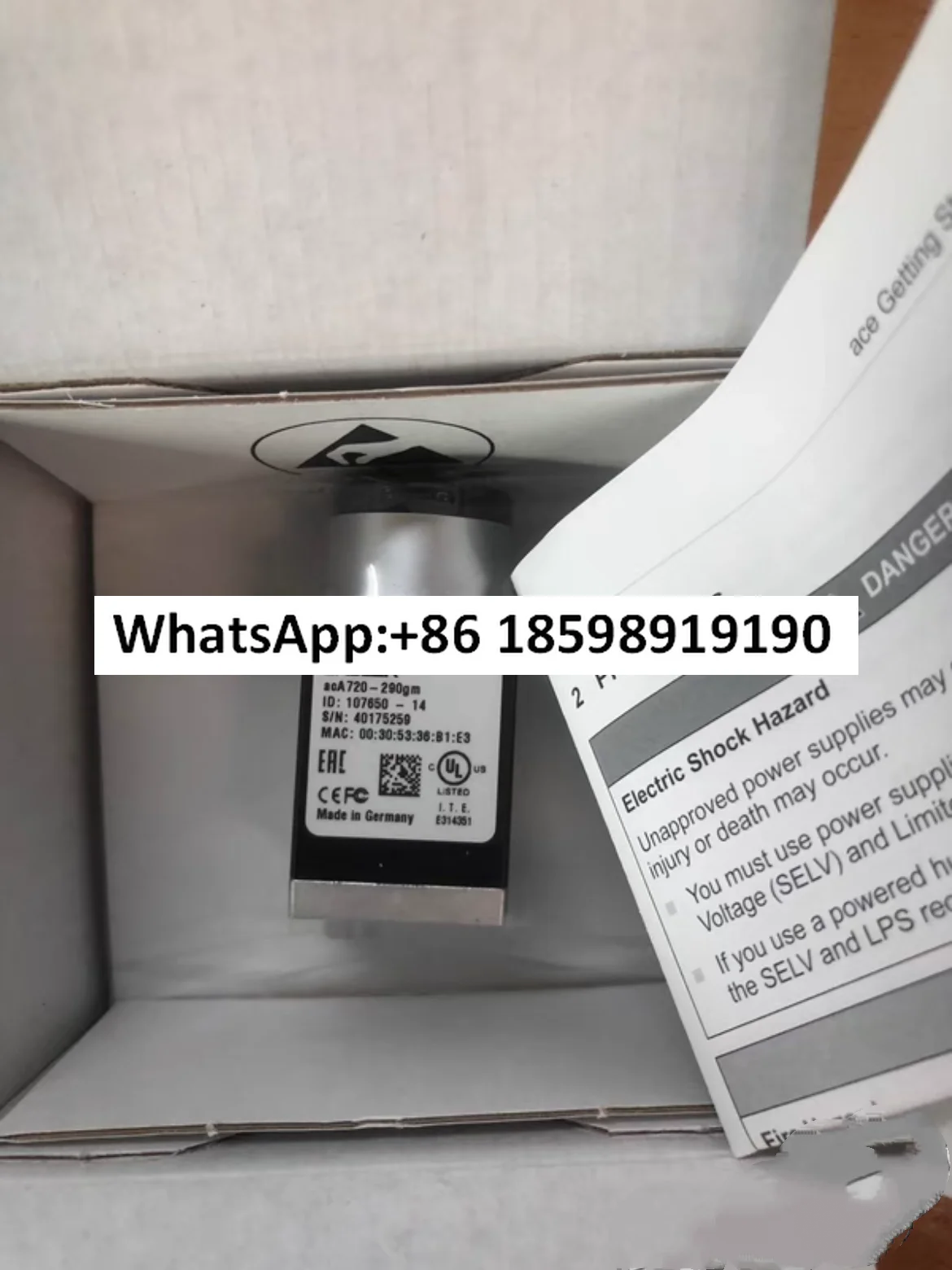 

Оригинальная промышленная камера черно-белого цвета acA720-290uc