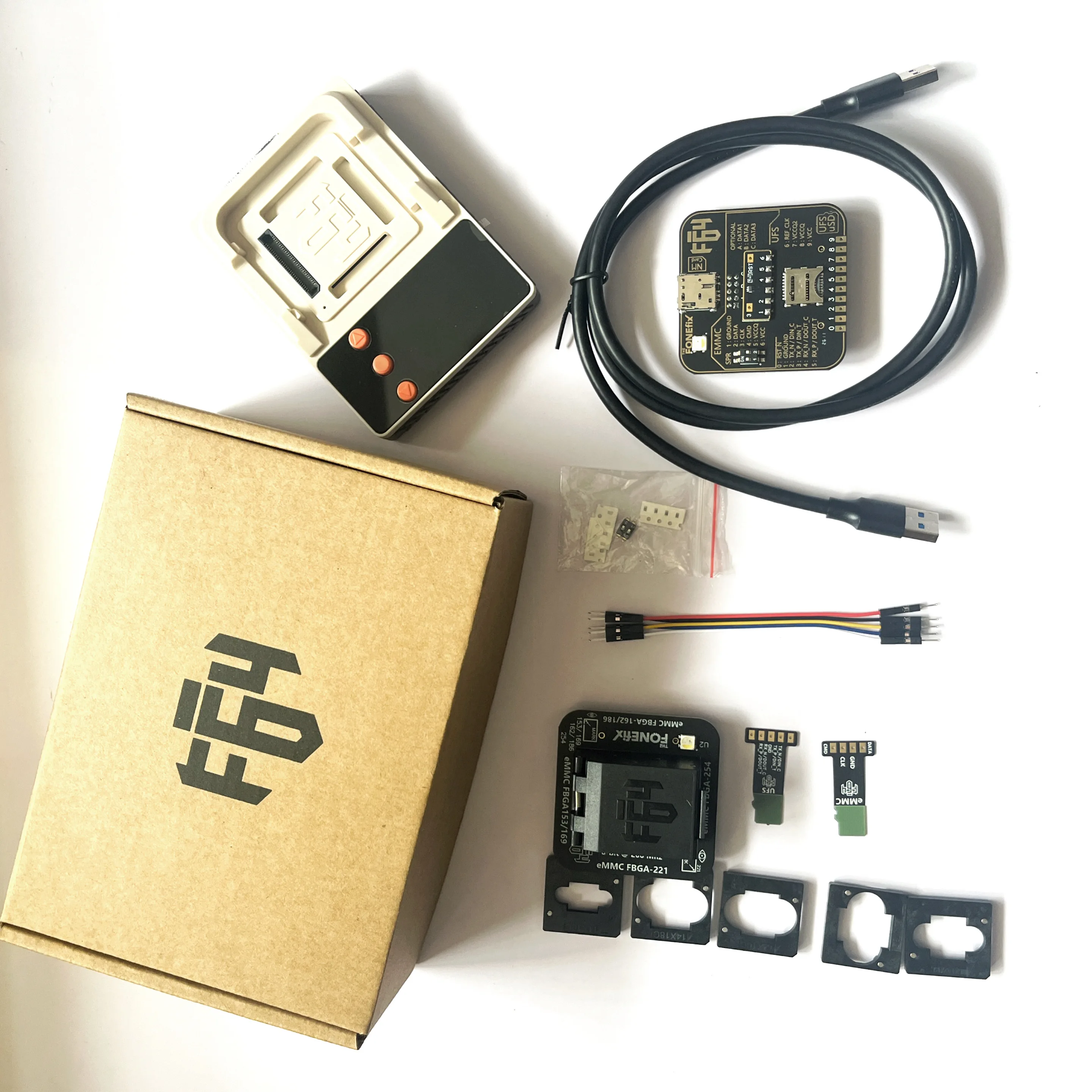 Original latest 2026 version F64 Flash 64 Lite Ultra Tool Box full set with EMMC 6 IN 1 BGA Socket Adapter