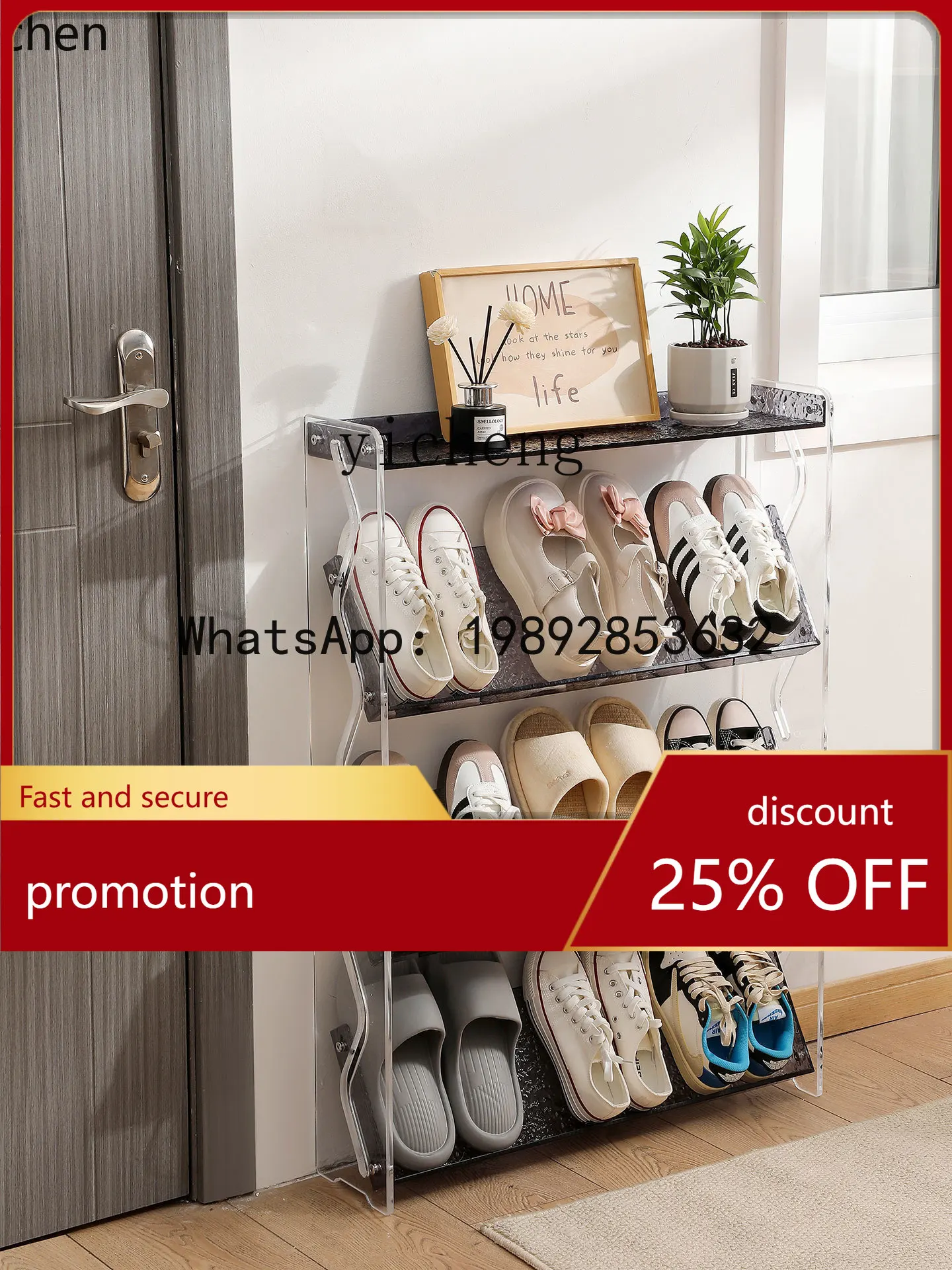

YFY Acrylic Shoe Rack Entryway Shoe Cabinet Multi-layer Home Space-saving