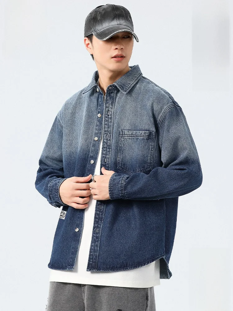 

PaulFrank Fce Lined irt Collar Jaet Men's Waed adient Denim Outerwear American Sle Casual Winter Coat