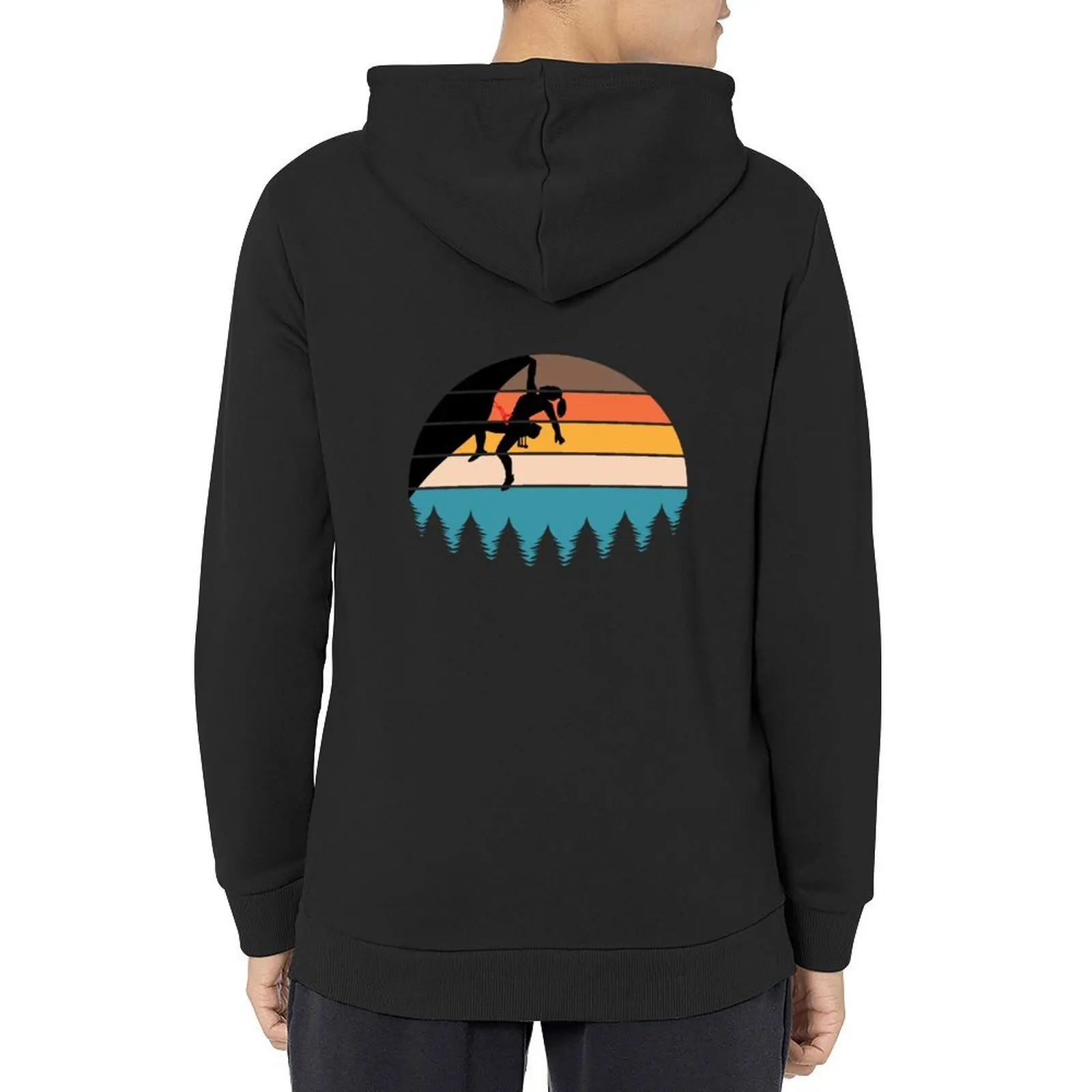 

Woman Rock Climbing - Forest Hoodie men's clothes anime clothes mens designer clothes korean autumn oversized hoodie