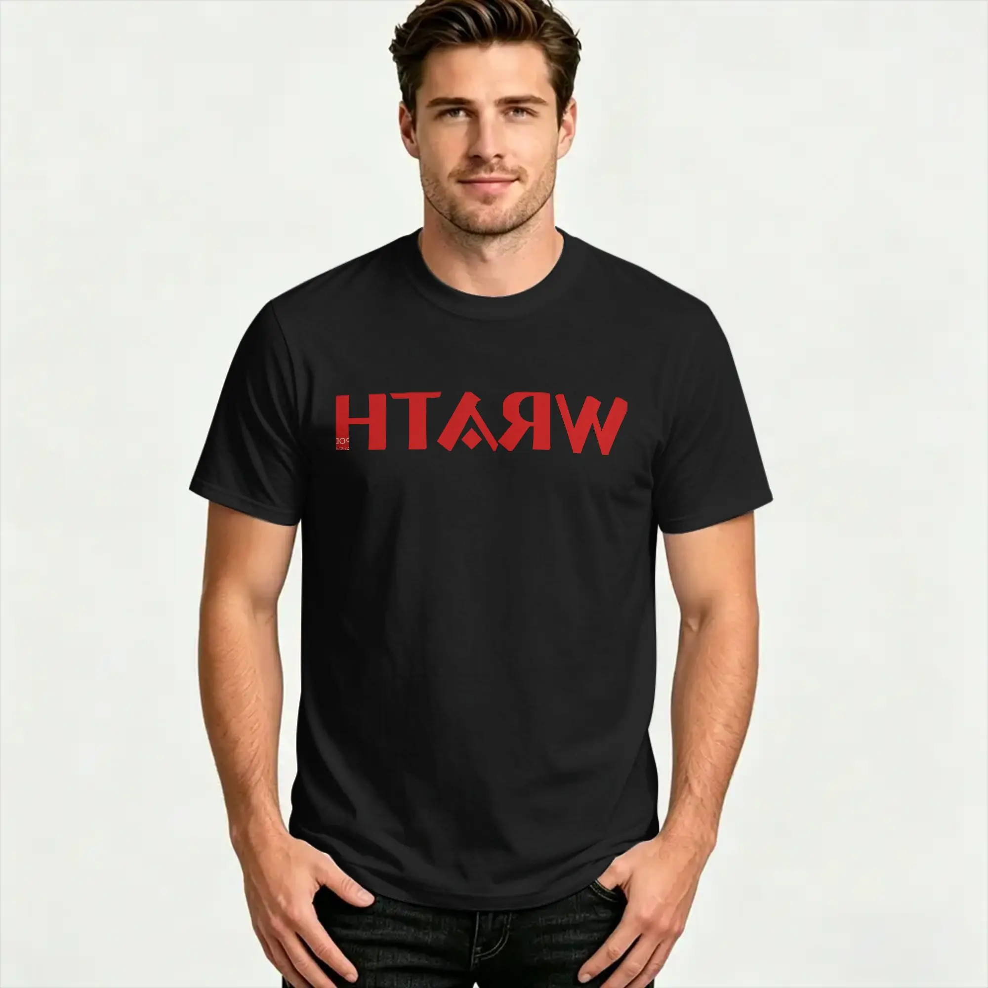 WRATH Natural Selection  Pure Cotton T-Shirts  Hip Hop Tshirt for Men's Summer Y2K Retro Pattern Short Sleeve Tops
