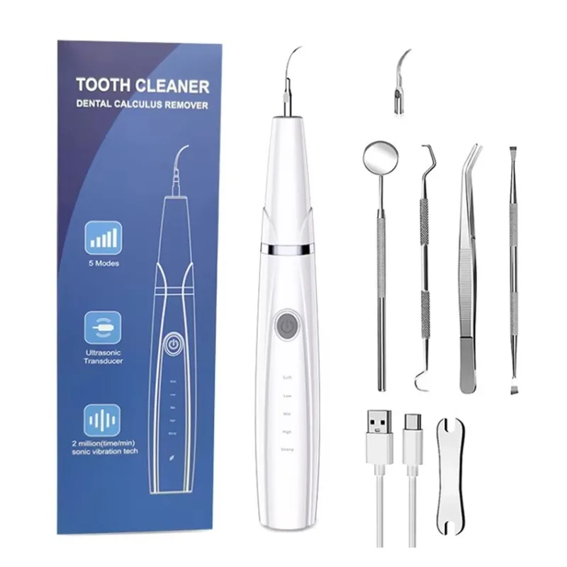 Pet Plaque Tartar and Stains Remover Teeth Cleaning Kit Pet Ultrasonic Toothbrush Cleaner for Dogs and Cats