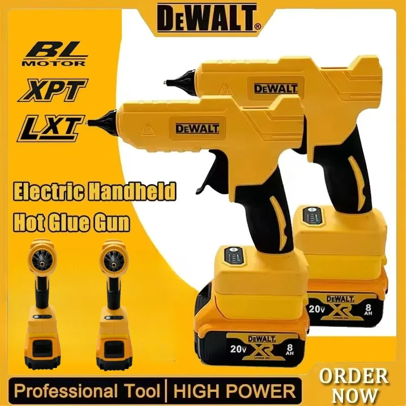 

Аккумуляторный электрический ручной клеевой пистолет Dewalt для ремонта и DIY, 18/20В, для горячей сварки, с термовоздушной насадкой, с защитой от ожогов
