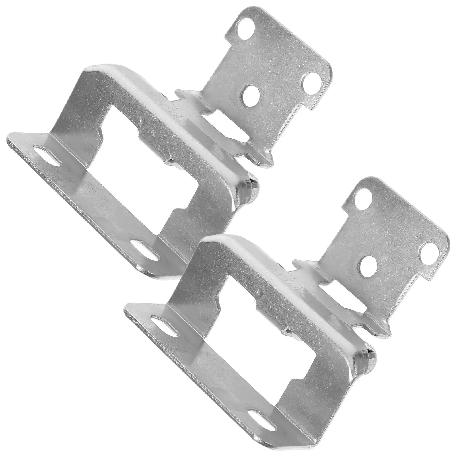 2Pcs American Style Self-Closing Cabinet Door Hinges Semi Wrap Heavy Duty Kitchen Rv Marine Brushed Nickel Cabinet Hardware