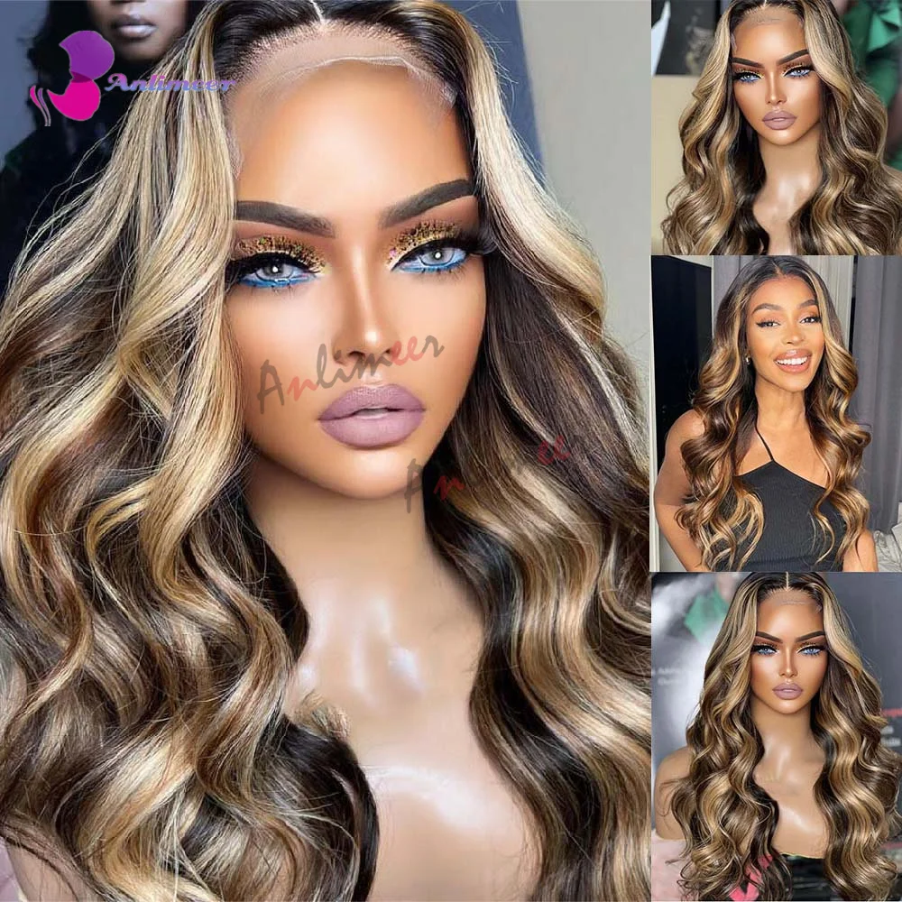 

Honey Blonde Wig Body Wave Frontal Wig Human Hair Blonde Highlight Wig Silk Base Lace Front Wig Full Lace Wigs Human Hair 360