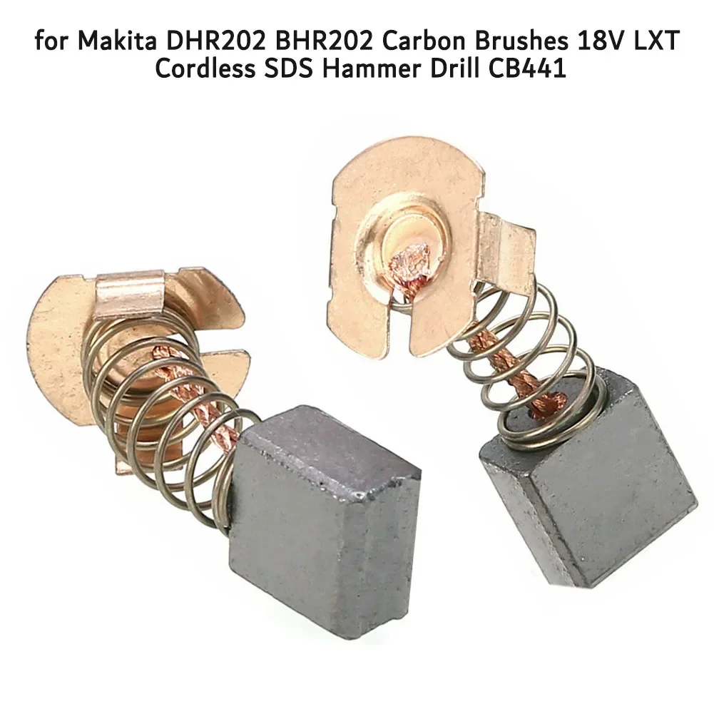 2Pcs CB441 Carbon Brush For DHR202 BHR202 18V LXT Cordless SDS Electric Hammer Drill BTW200 BTW450 Impact Wrench Part