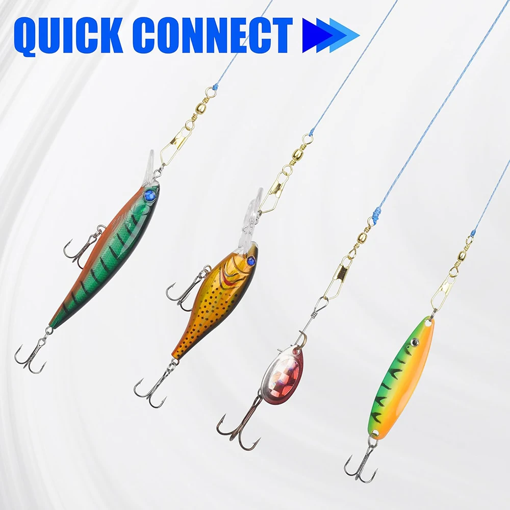 60Pcs Fishing Barrel Swivel with Safety Copper Fishing Connector Snap Swivels High Strength lure Fishing rig Accessories Tackle