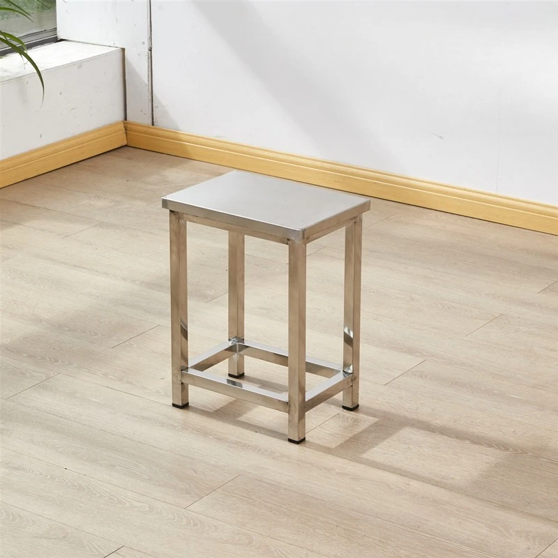 Stainless Steel Industrial Chairs for Kitchen Dining Room Rust Resistant Wear-Resistant Simple