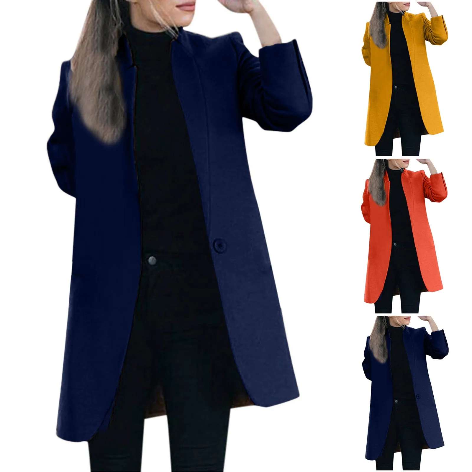 

Women Wool Coat Trench Jacket Ladies Warm Soft Coat Long Overcoat Jaqueta Feminina Autumn Winter Jackets Women Coat