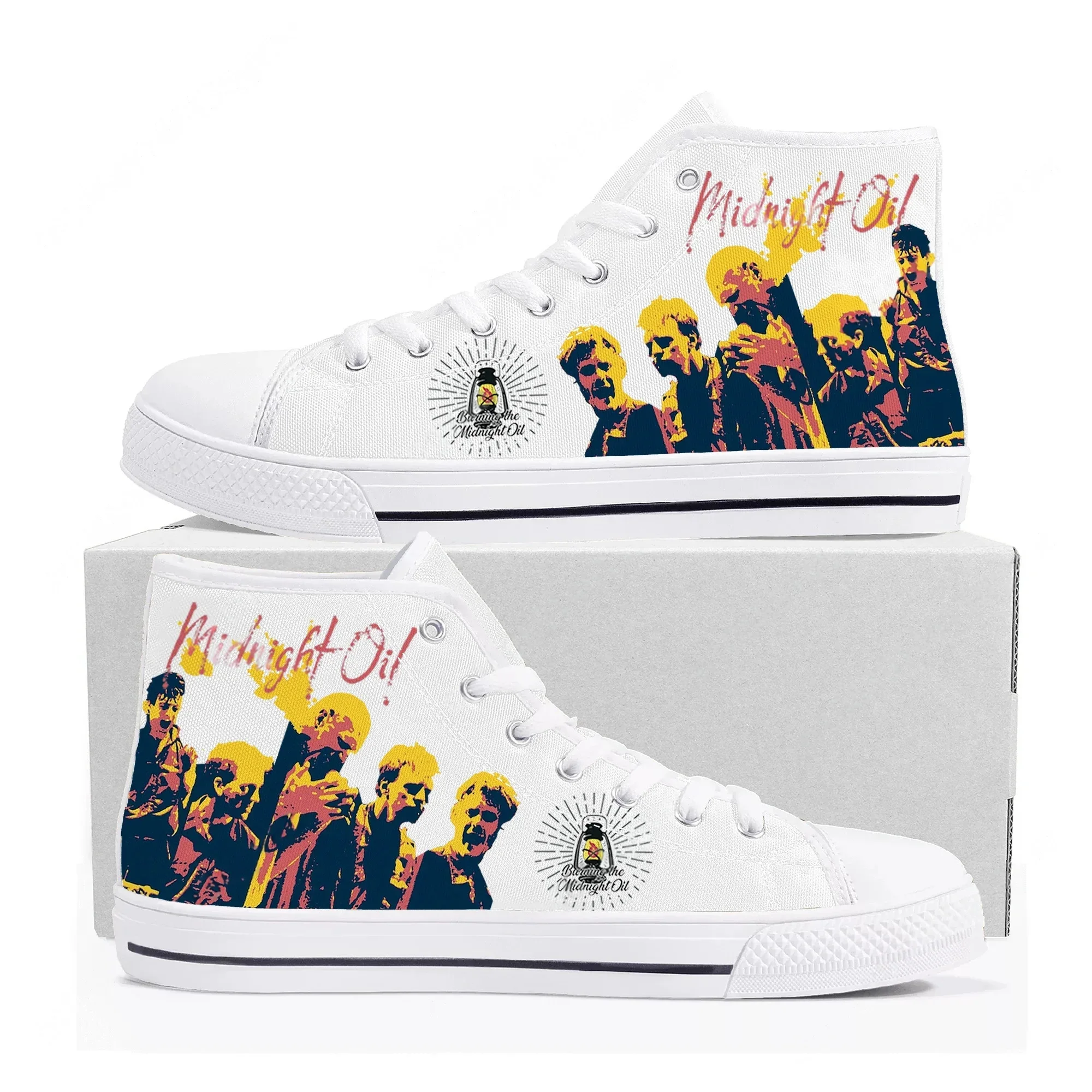 Midnight Oil Australian Rock Band Diesel and Dust Famous High Top Sneakers Mens Womens Teenager Canvas Sneaker Customize Shoe - view 2