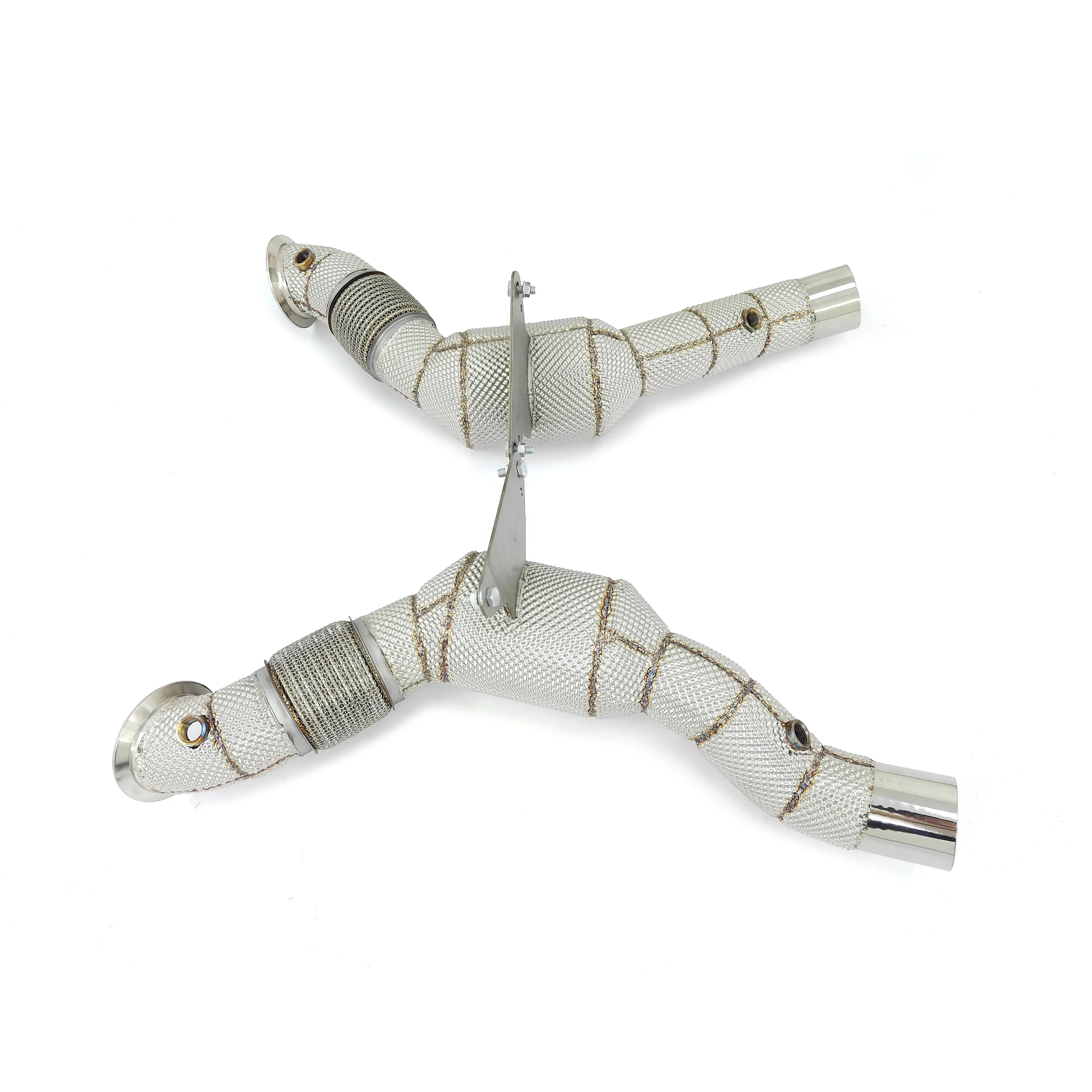 Downpipe For Ferrari 488 GTB For Spider For Pista 3.9TT Sport Cat Exhaust High Flow Catted Down Pipes