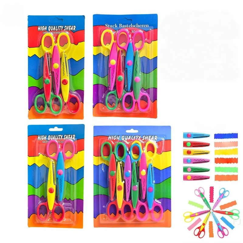 

Creative Wavy Pattern Scissors 2/3/4 Set Office Supplies, Handmade Paper Craft Tools, Fun Gift for Kids