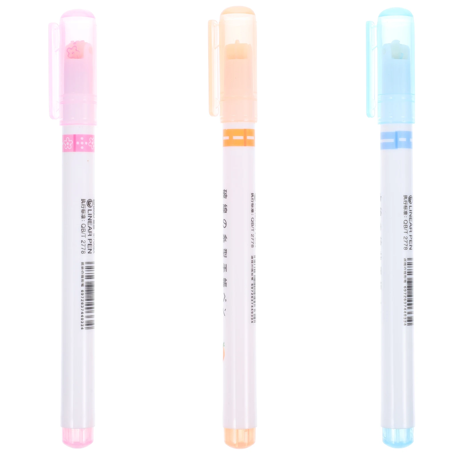 

3 Pcs Marker Pen Outlining Markers Pens Book for Men Highlighters Curve Marking Organizer Colored Writing Plastic Child